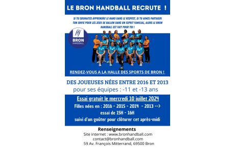 LE BRON HANDBALL RECRUTE !!